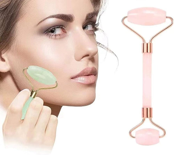 Portable practical roller for facial massage natural jade anti wrinkle face care slimming shaper care products